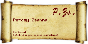 Percsy Zsanna névjegykártya
